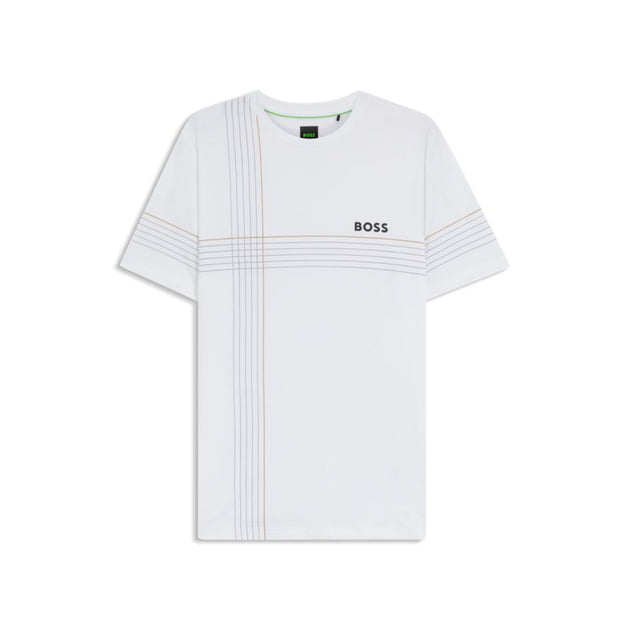 Boss Active Stretch-Jersey Slim-Fit T-Shirt Weiß Large 2