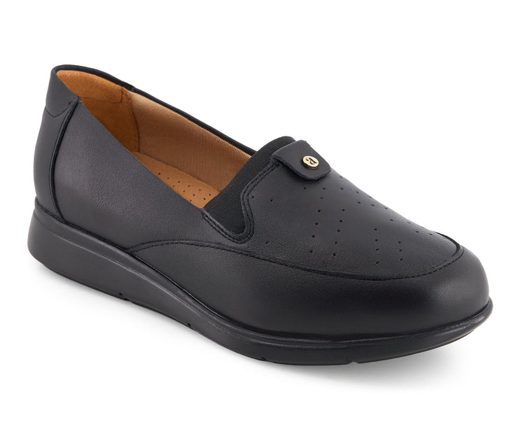 Andrea 54590 Women's Leather Loafers Black US 5 2