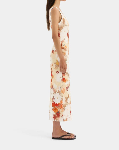SIR. Jessamine Midi Dress Beige US 0 3