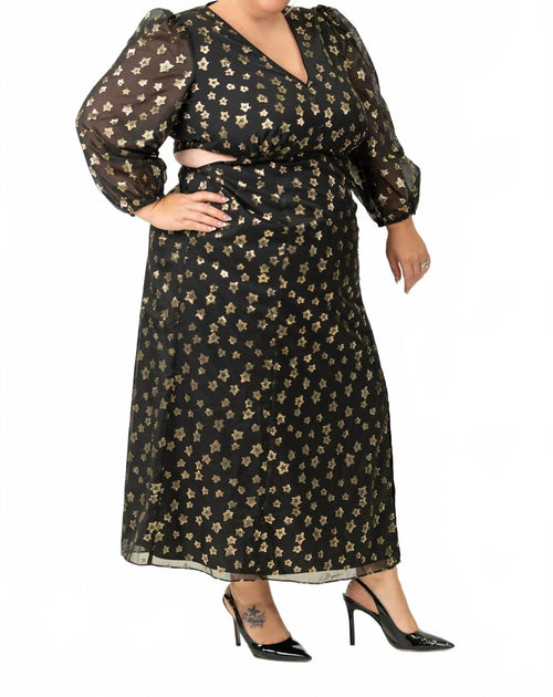 Donna Morgan Starry Starry Night Maxikleid - Plus Schwarz US 18 3