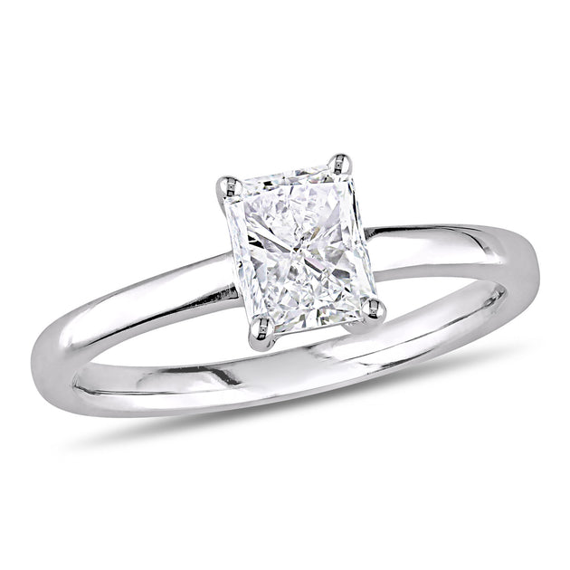 Mimi & Max Solitaire Engagement Ring White Gold US 6.5 2