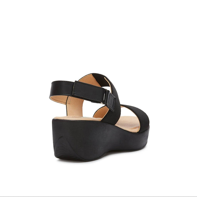 Andrea Wedge Heel Sandal Black US 10 4
