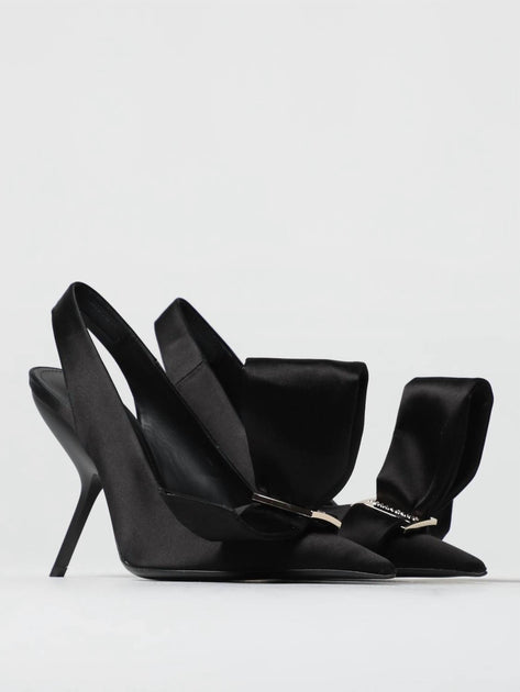 Salvatore Ferragamo Erica Slingbacks Satin Black US 7.5 3