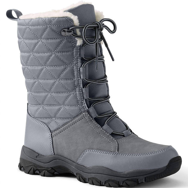 Lands' End Squall Winter Boots Grey US 7 2
