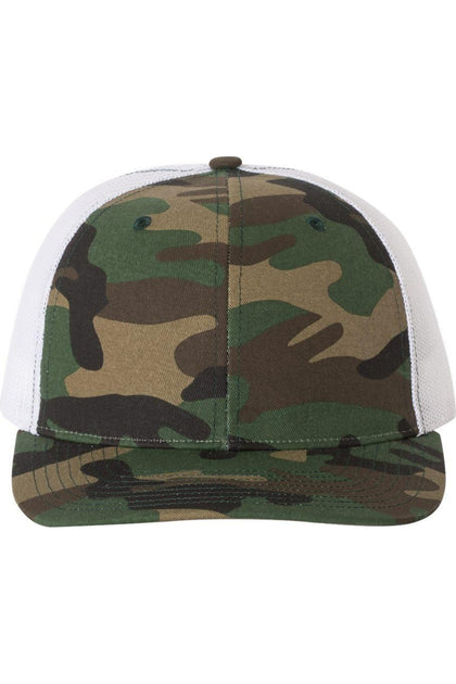  Richardson Patterned Snapback Trucker Cap Green 2