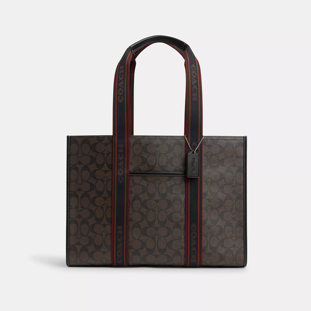ラージ スミス トート Coach Outlet Large Smith Tote In Signature Canvas | ShopSimon