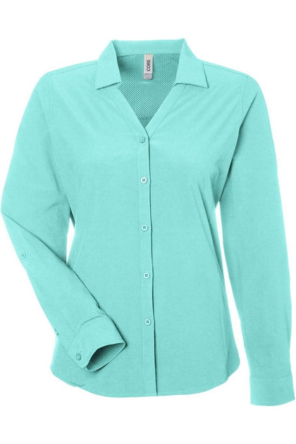 Core365 Ultra UVP Long Sleeve Marina Shirt Blue Large 2