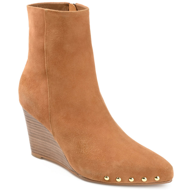 Journee Signature Reeya Wedge Ankle Booties Green US 8.5 2