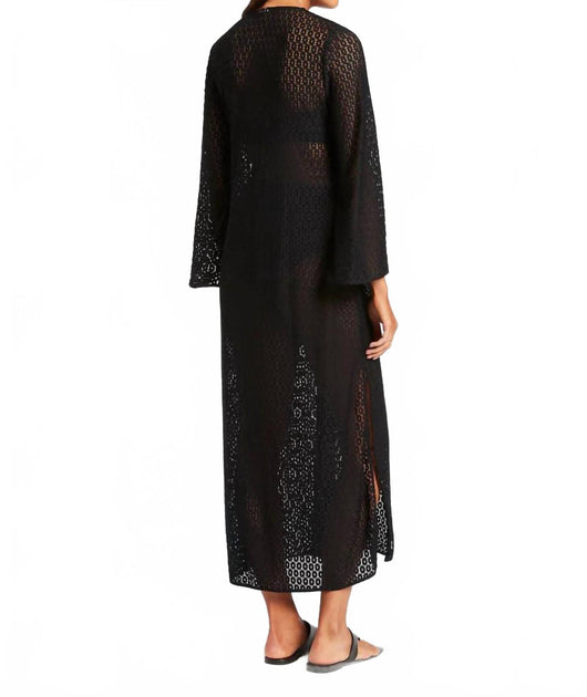 JETS Stretch Lace Maxi Kaftan Black One Size 3