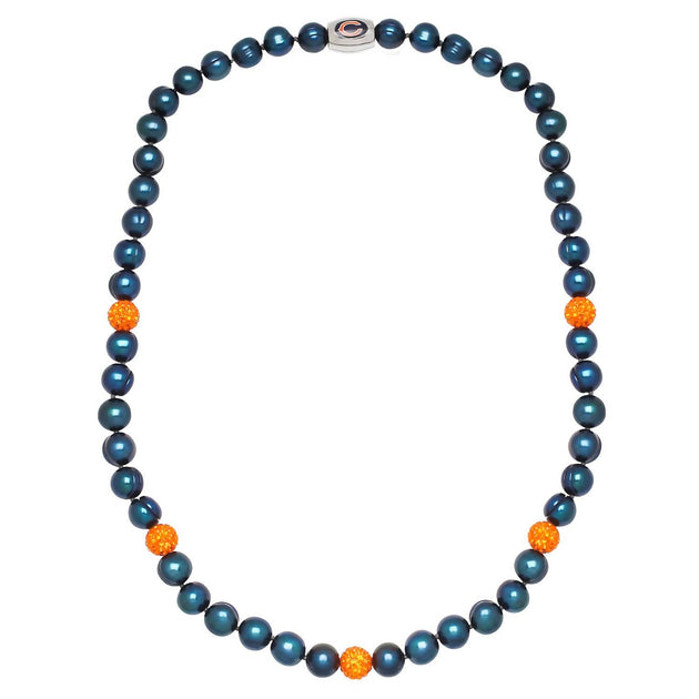 Honora Chicago Bears Pearl Crystal Necklace Blue One Size 2