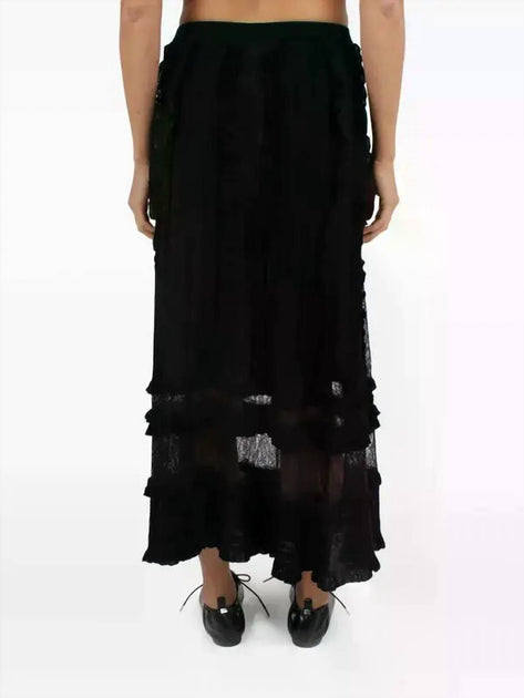 Ulla Johnson Vivian Knit Midi Skirt Black Small 4