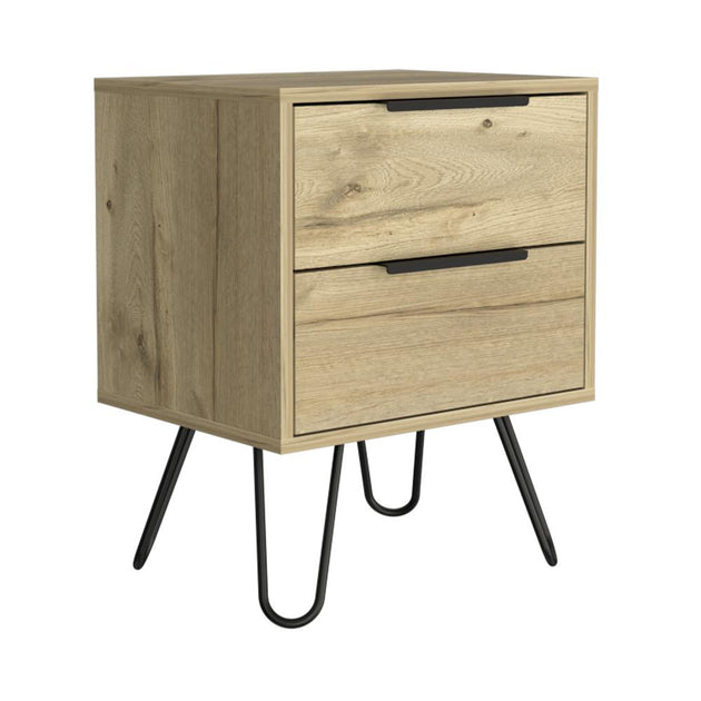 DEPOT E-SHOP Kentia Nightstand Light Oak 2
