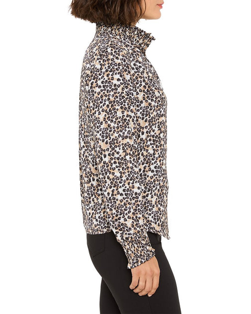 Nic + Zoe Little Leopard Top Brown XSmall 4