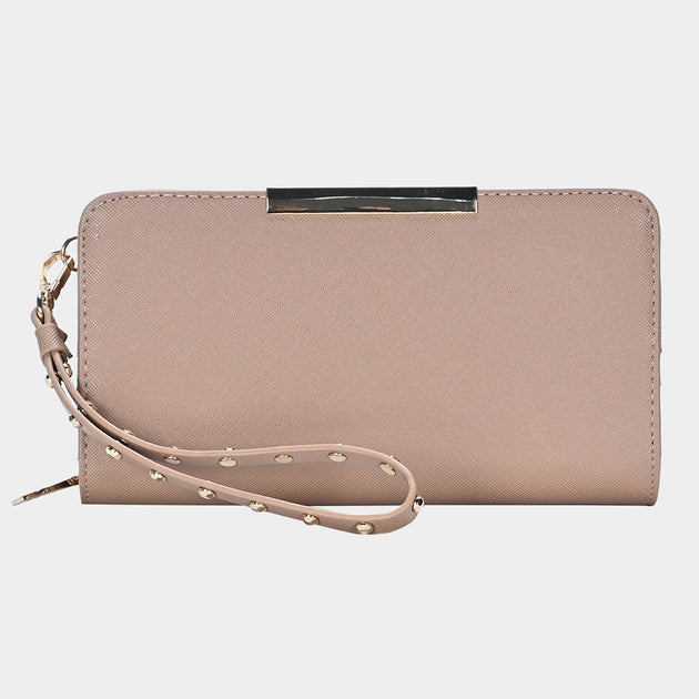 FASHNZFAB Faux Leather Zipper Wallet Grey 2