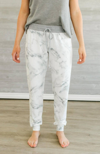 PJ Salvage Marble Jogger Weiß Medium 2
