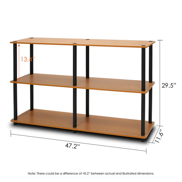 Furinno Turn-N-Tube 3-Tier Double Bookshelf 6