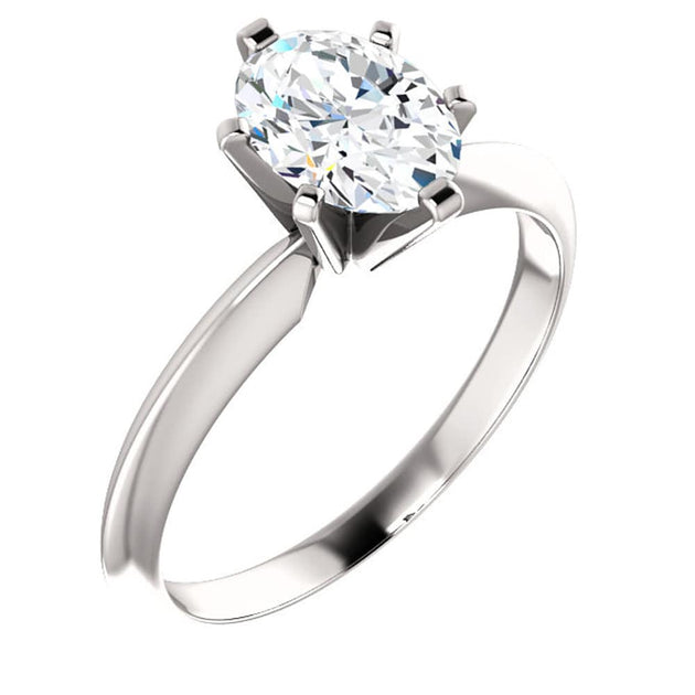 Pompeii3 Solitaire Engagement Ring 14k White Gold US 7 3