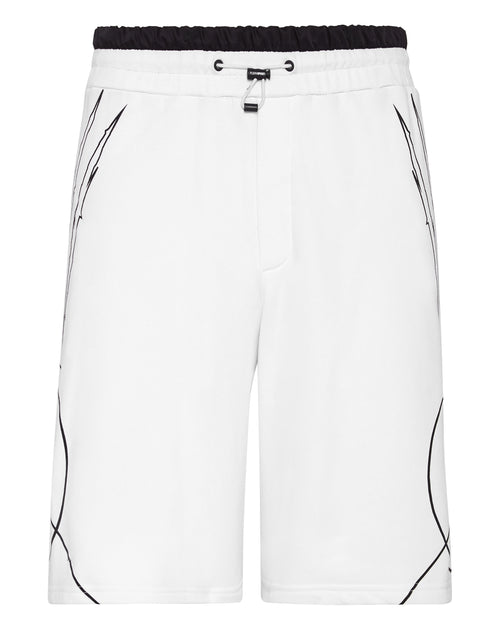 Plein Sport Scratch Jogging Shorts White XS 2