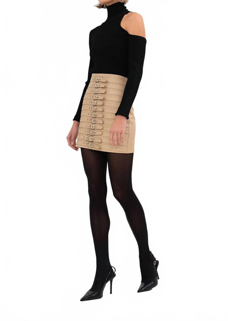 NONCHALANTLABEL Elin Mini Skirt Beige Small 3
