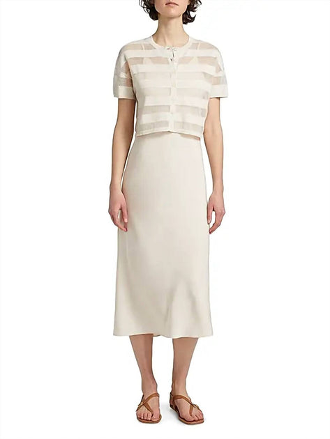 dh new york crewneck combo midi dress dh NEW YORK Avi Sweater/dress Combo In Oatmeal Combo