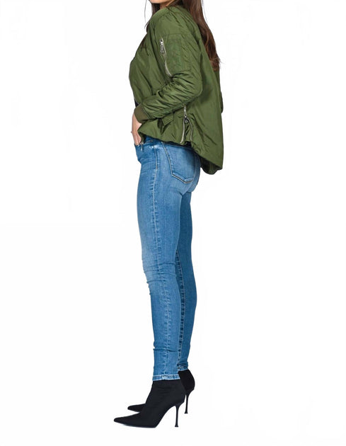 Black Orchid Bomber Jacket Green Small 4