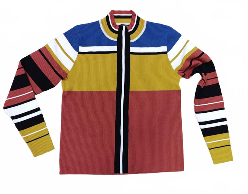 FILOVEMODA Textured Knit Sweater Multi XSmall 3