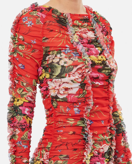 Molly Goddard Harley Mesh Mini Dress Multi UK 10 3