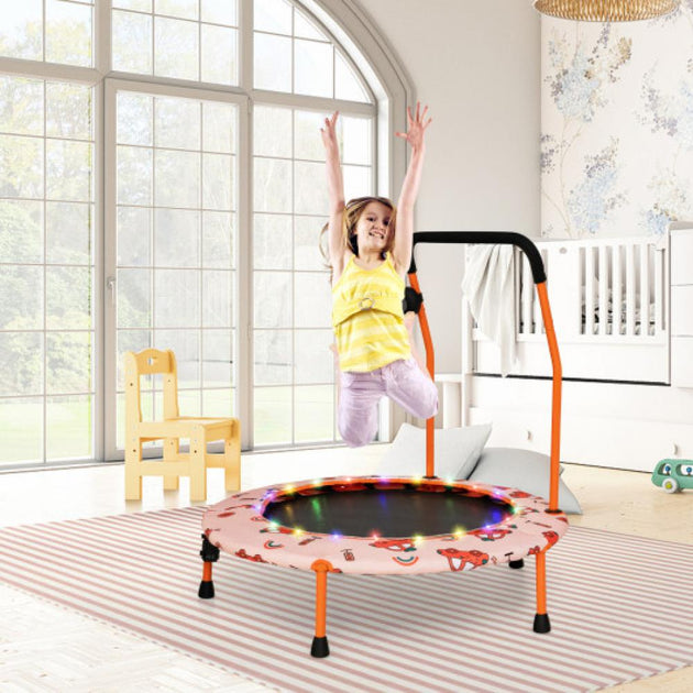Hivvago 36 Inch Mini Trampoline Orange 2