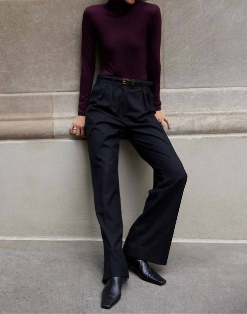 Sold Out NYC Bordeaux Turtleneck Top Purple XSmall 4
