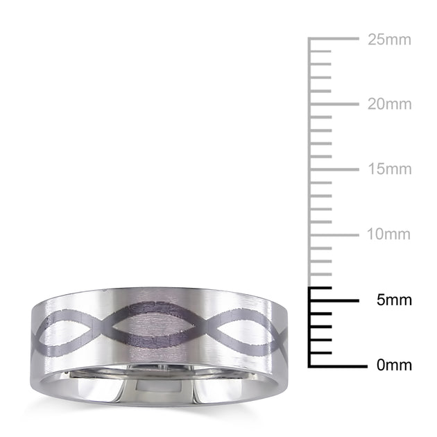 Mimi & Max Infinity Band Ring Silver US 5 4