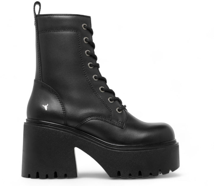 Windsorsmith Totally Black Platform Ankle Boots Black EU 36 2