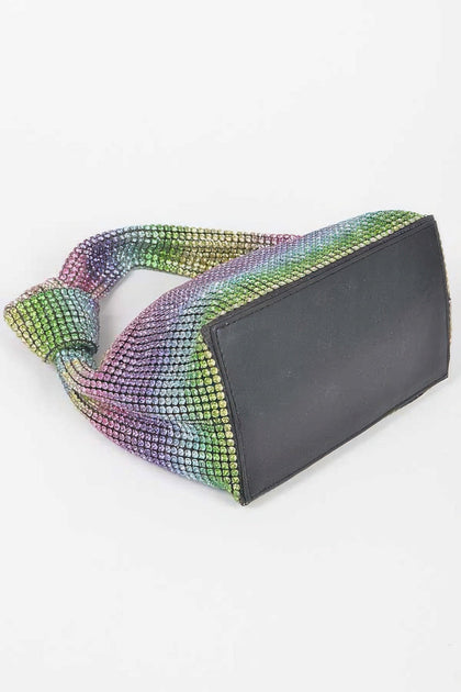 FASHNZFAB Rhinestone Shoulder Bag Green One Size 4