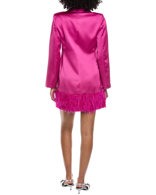 CeCe Satin Blazer Dress Pink US 0 3