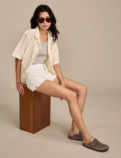 Lucky Brand High Rise Shorty Denim Short White 24 2