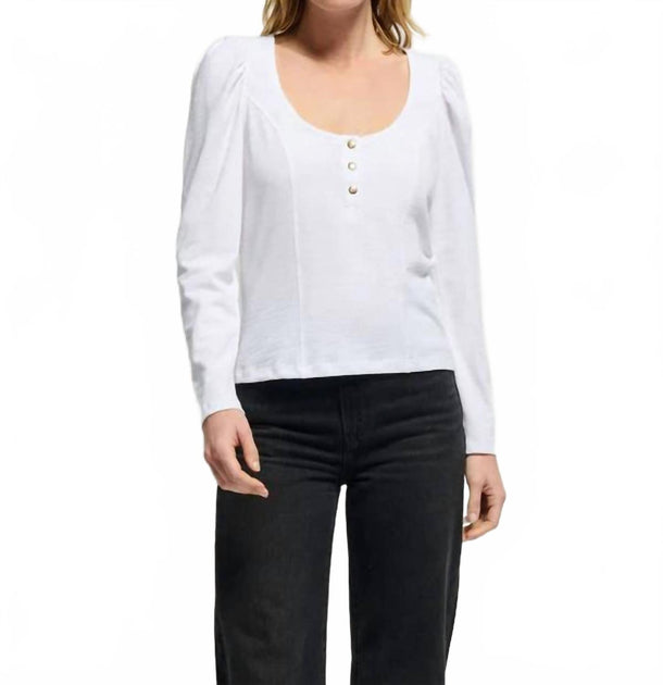 Nation LTD Sannia Henley Top White Medium 2