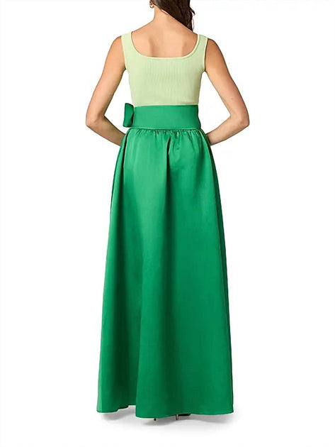 Shoshanna Mercer Robe Longue Vert Small 3