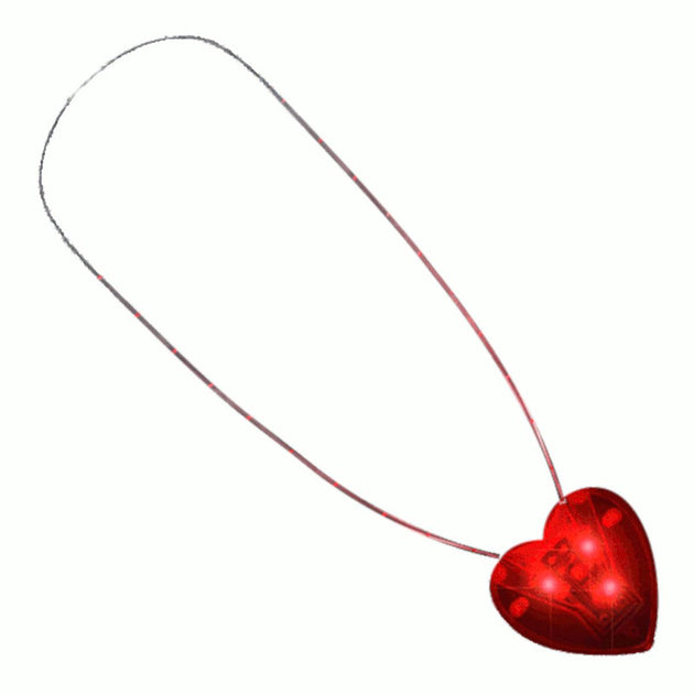 Blinkee LED Heart Necklace Red 2