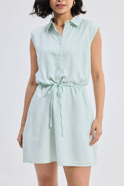 Reistor Drawstring Shirt Dress Green XLarge 3