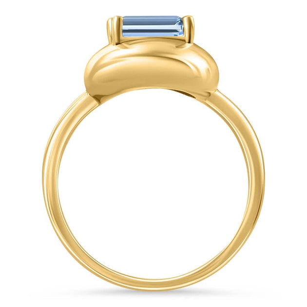 Pompeii3 Candy Button Ring Yellow Gold US 8 3
