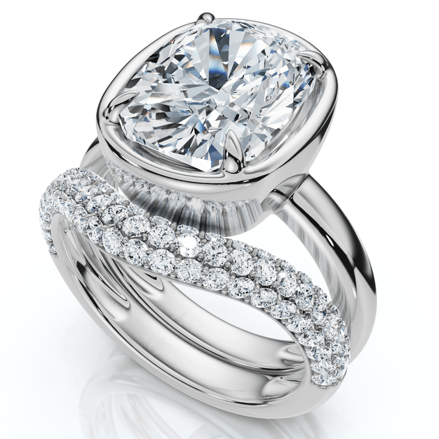 Pompeii3 Andrea Engagement Wedding Ring Set Gold US 6 3