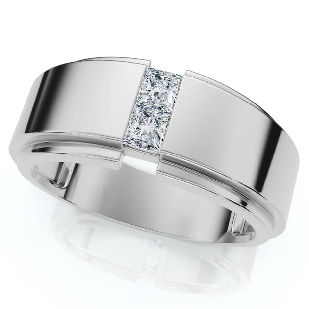Pompeii3 Princess-Cut Diamanten Ehering 14k Gold US 12 4