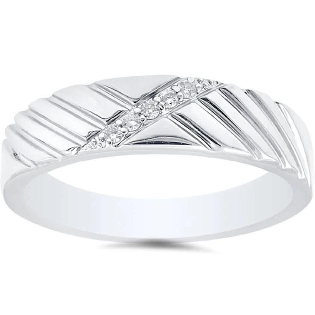 Pompeii3 Diamond Wedding Ring White Gold US 8.5 2