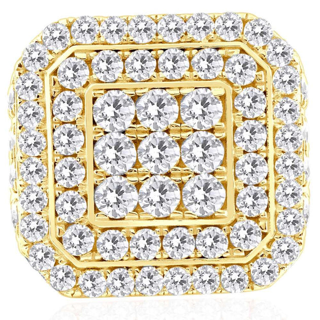 Pompeii3 5ct Diamond Ring Multi-Row Wedding Band White US 7 5