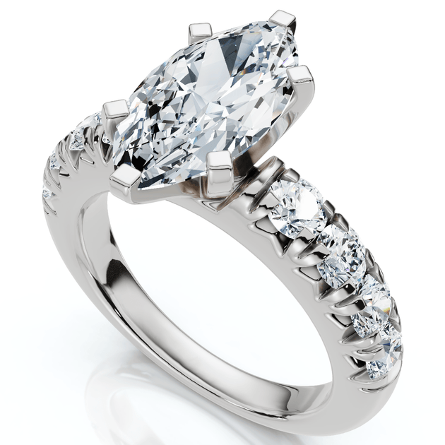 Pompeii3 Marquise Diamond Engagement Ring Gold US 6.5 6