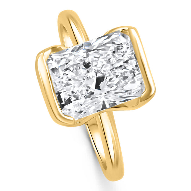 Pompeii3 Abby Diamond Engagement Ring Yellow Gold US 5.5 3