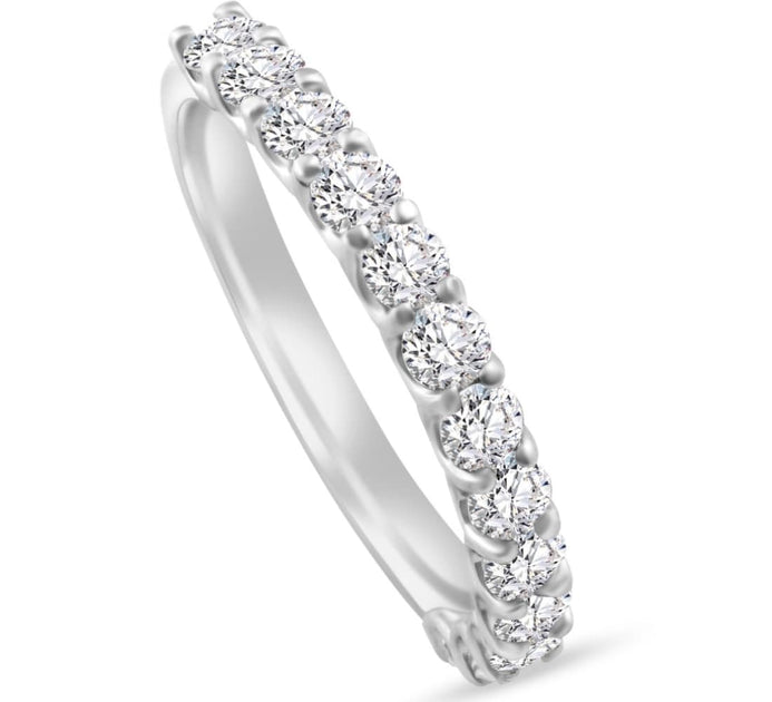 Pompeii3 Round Cut Diamond U Prong Wedding Ring 14k Gold US 8.5 3