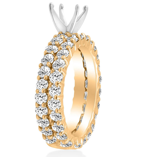 Pompeii3 3ct Diamond Eternity Ring Set Yellow Gold US 8 3