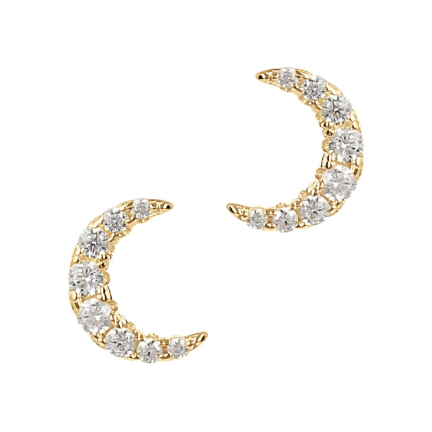 Autentica Crescent Moon Stud Earrings Multi 2