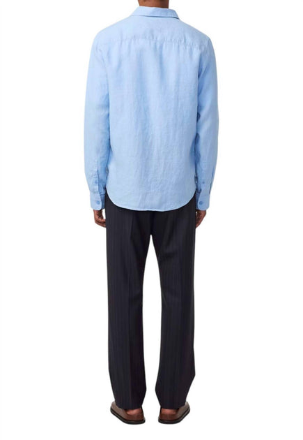 NN07 Enzo Langarmhemd Blau Small 4