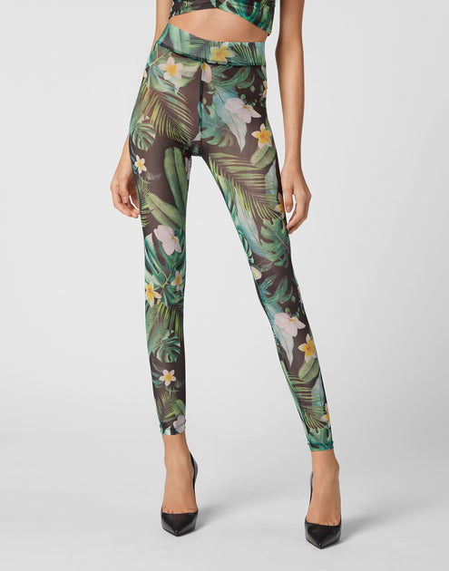 Philipp Plein Hawaii Leggings Green Medium 4